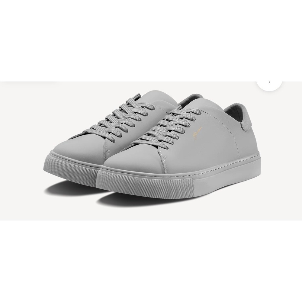 Giovvani Milan G11005 Gray Leather Low Top Sneakers Womens Size 8 EU 41